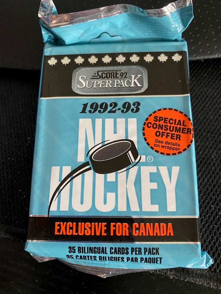 1992-93 Score Hockey (Bilingual Edition) (Jumbo Pack) (Löspaket)