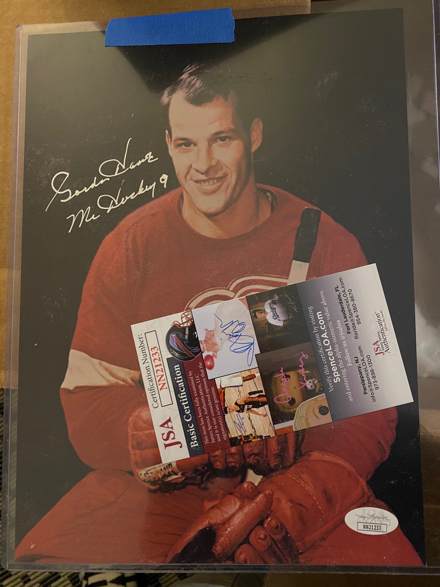 Gordie Howe Signed Mr. Hockey 9 Stat Photo 8 x 11 JSA COA