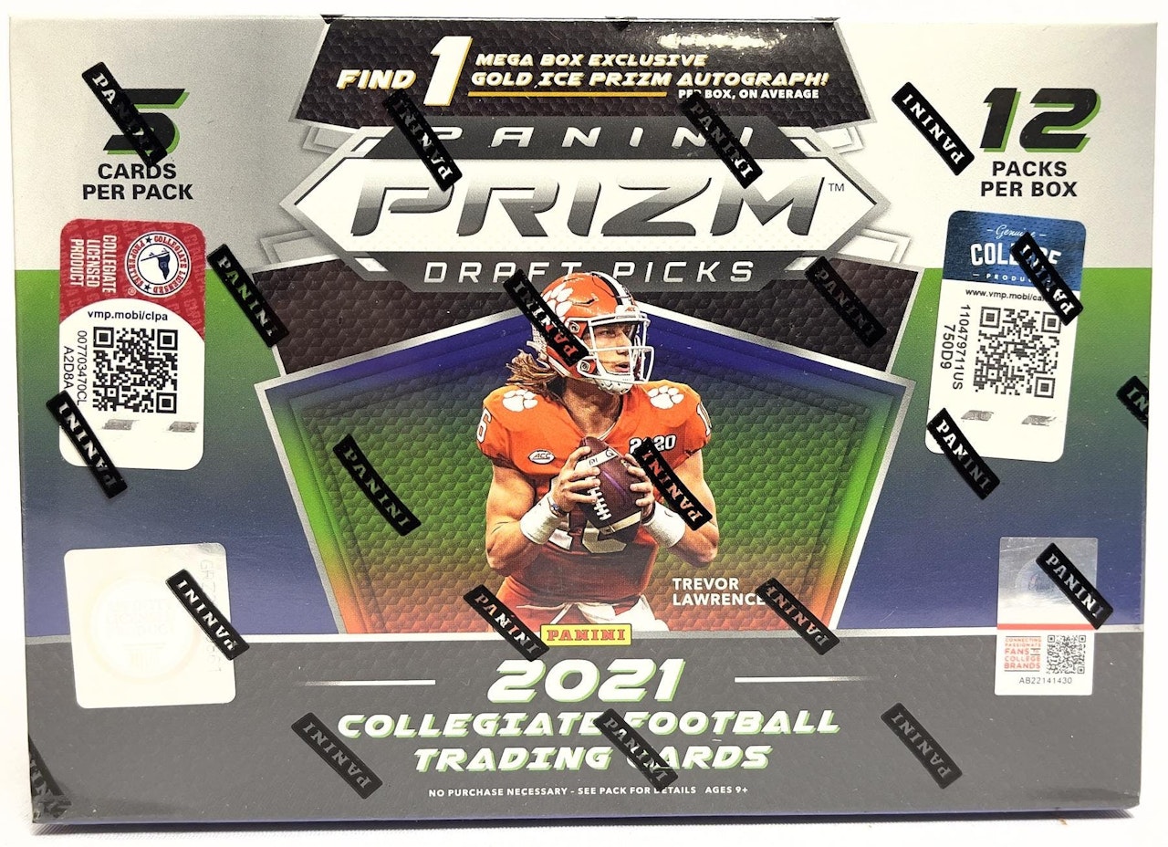 2021 Panini Prizm Draft Picks Football (Gold Ice Prizms - Mega Box)