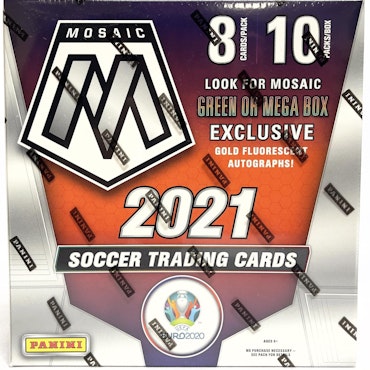 2020-21 Panini Mosaic UEFA Euro 2020 Soccer (Mega Box Gold Fluorescent Parallels)