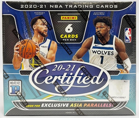 2020-21 Panini Certified Basketball Asia (Full Box)