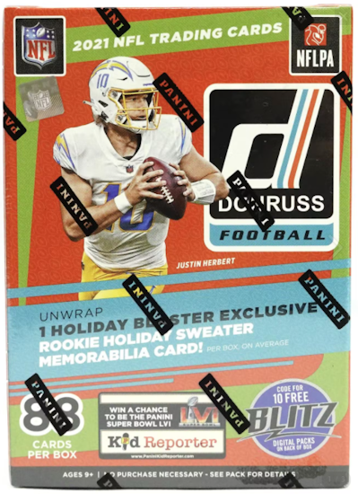 2021 Panini Donruss Football (11-Pack Holiday Blaster Box)