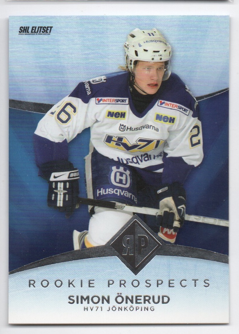 2008-09 Swedish SHL Elitset Rookie Prospects #PRO5 Simon Onerud (15-X273-HV71)