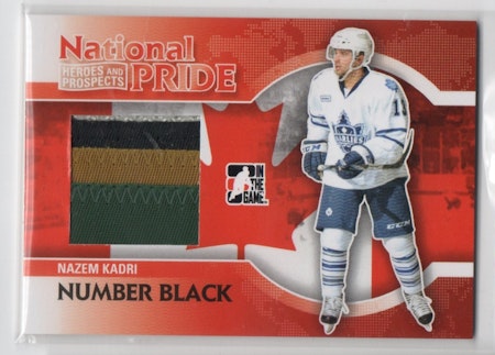 2010-11 ITG Heroes and Prospects National Pride Numbers Black #NATP06 Nazem Kadri (300-X283-MAPLE LEAFS)