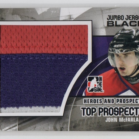 2010-11 ITG Heroes and Prospects Top Prospects Game Used Jerseys Black #JM09 John McFarland (30-X283-NHL)