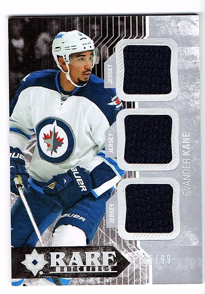 2014-15 Ultimate Collection Rare Materials #RMEK Evander Kane (40-X17-NHLJETS)