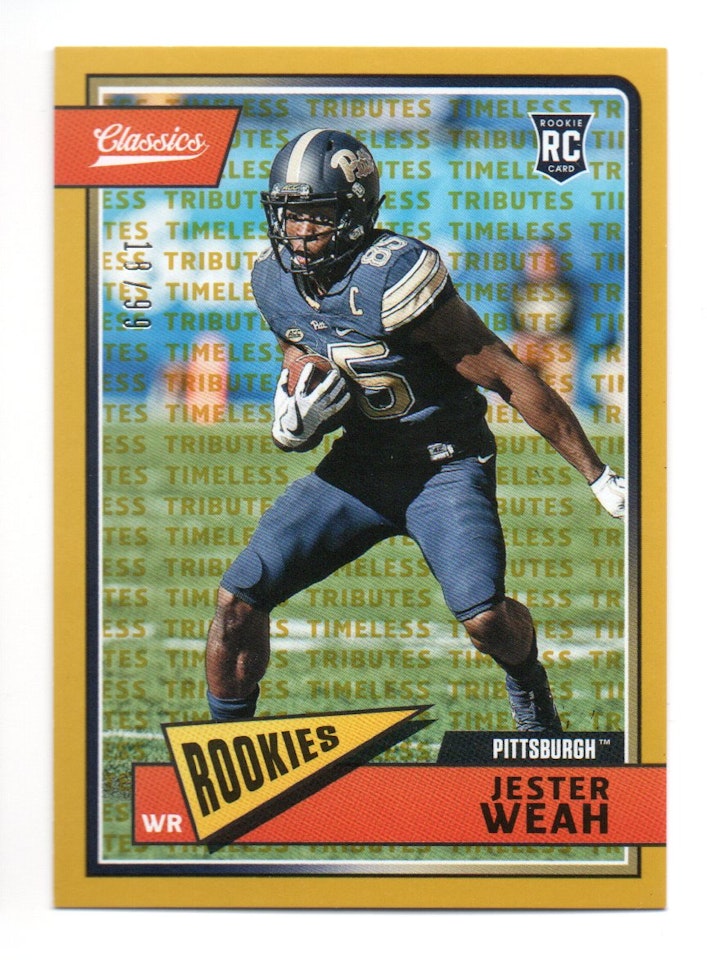 2018 Classics Timeless Tributes Gold #297 Jester Weah (20-X279-NFLSTEELERS)