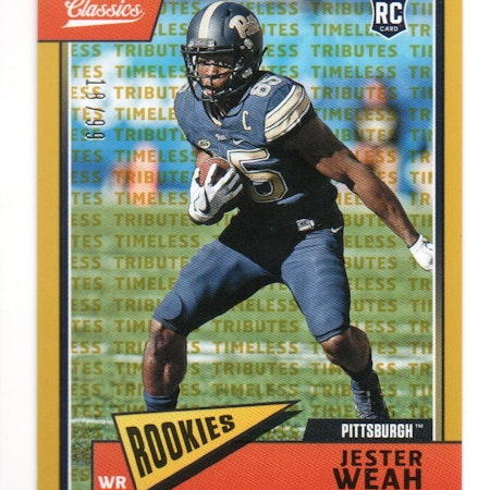 2018 Classics Timeless Tributes Gold #297 Jester Weah (20-X279-NFLSTEELERS)