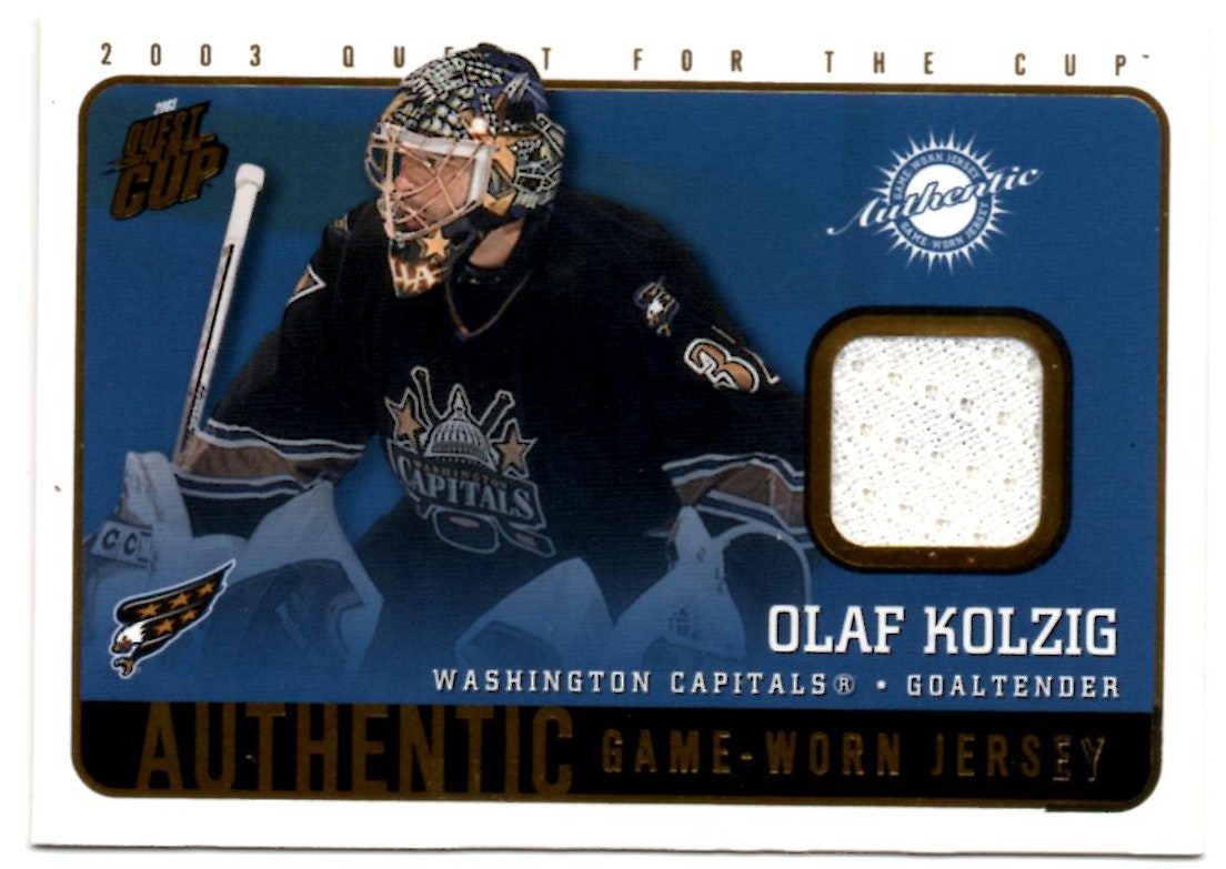 2002-03 Pacific Quest For the Cup Jerseys #25 Olaf Kolzig (40-X132-CAPITALS)