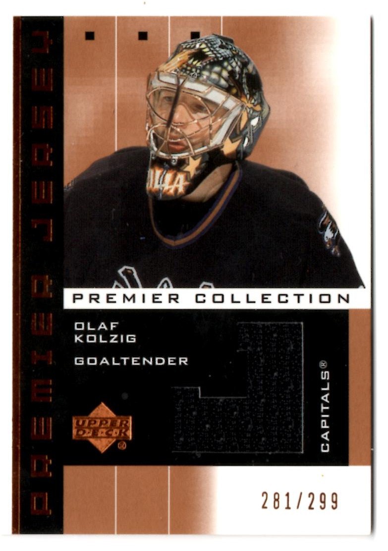2002-03 UD Premier Collection Jerseys Bronze OK Olaf Kolzig Jersey 112/299