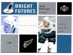 2002-03 Upper Deck Bright Futures Jerseys #MP Matt Pettinger (40-X131-CAPITALS)