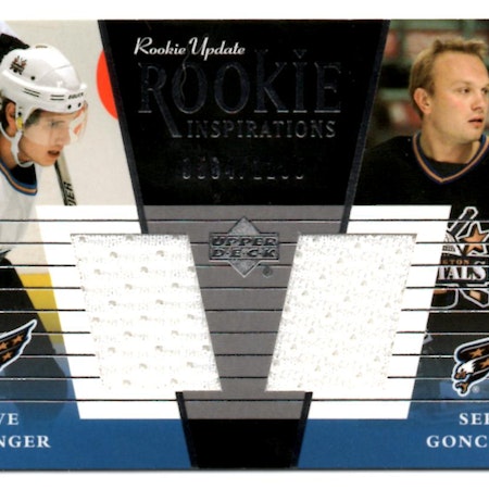 2002-03 Upper Deck Rookie Update #154B Steve Eminger RC Sergei Gonchar (40-X131-CAPITALS)