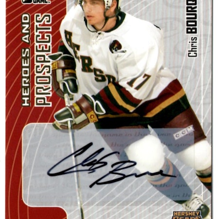 2005-06 ITG Heroes and Prospects Autographs #ACBQ Chris Bourque (30-X125-CAPITALS)