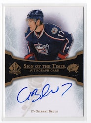 2007-08 SP Authentic Sign of the Times #STGB Gilbert Brule (30-28x5-BLUEJACKETS)