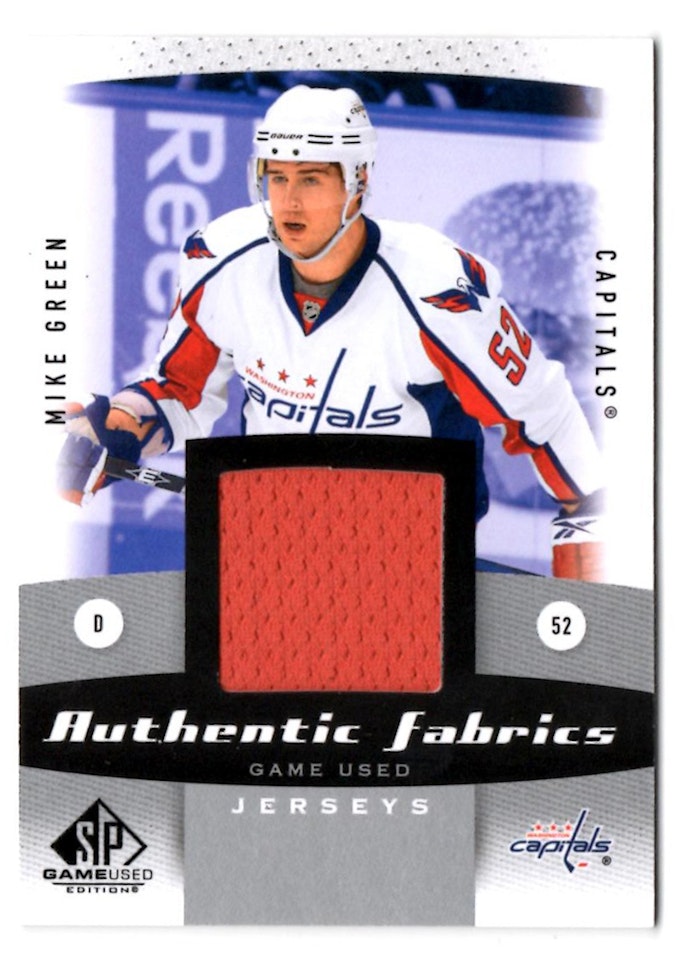 2010-11 SP Game Used Authentic Fabrics #AFMG Mike Green (40-X85-CAPITALS)