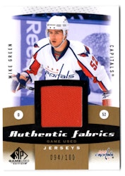 2010-11 SP Game Used Authentic Fabrics Gold #AFMG Mike Green (40-X85-CAPITALS)