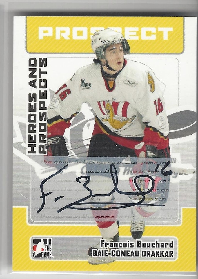 2006-07 ITG Heroes and Prospects Autographs #AFB Francois Bouchard (30-X107-OTHERS)