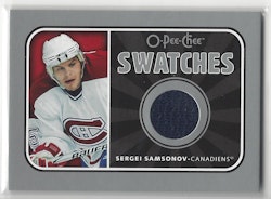 2006-07 O-Pee-Chee Swatches #SSS Sergei Samsonov (40-30x8-CANADIENS)