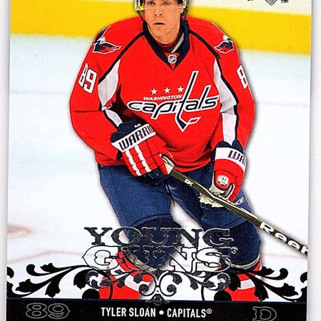 2008-09 Upper Deck #498 Tyler Sloan YG RC (40-X24-CAPITALS)