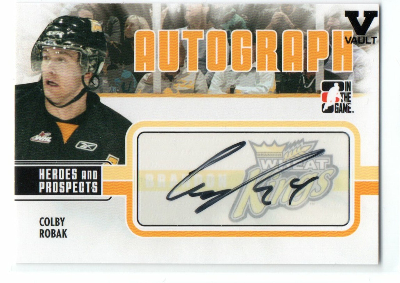 2009-10 ITG Heroes and Prospects Autographs #ACRO Colby Robak (30-X99-OTHERS)