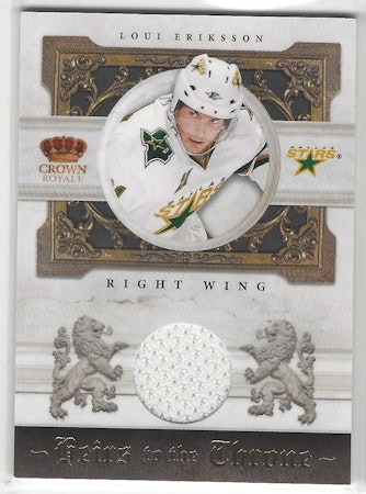 2010-11 Crown Royale Heirs to the Throne Materials #LE Loui Eriksson (40-X80-NHLSTARS)