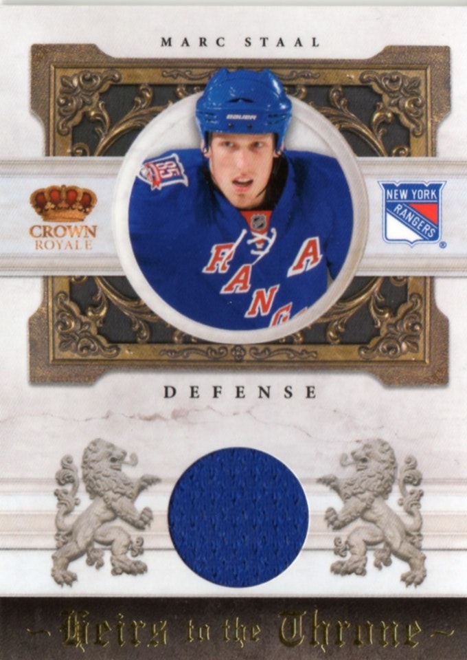 2010-11 Crown Royale Heirs to the Throne Materials #MS Marc Staal (30-X38-RANGERS)
