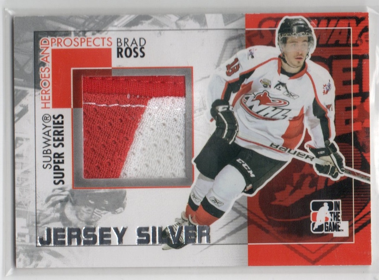 2010-11 ITG Heroes and Prospects Subway Series Jumbo Jerseys Silver #SSM29 Brad Ross (30-X146-OTHERS)