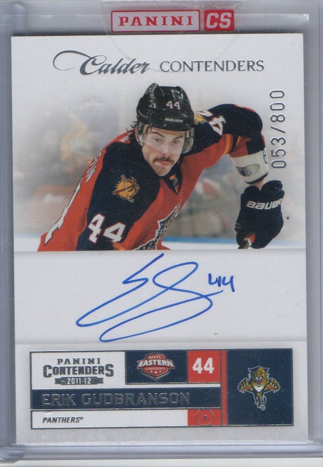 2011-12 Panini Contenders #222 Erik Gudbranson AU RC (40-X20-NHLPANTHERS)