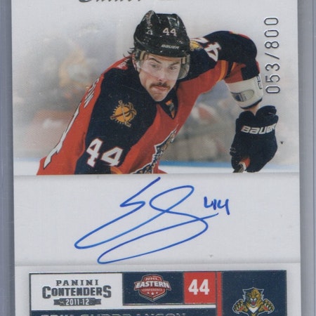 2011-12 Panini Contenders #222 Erik Gudbranson AU RC (40-X20-NHLPANTHERS)