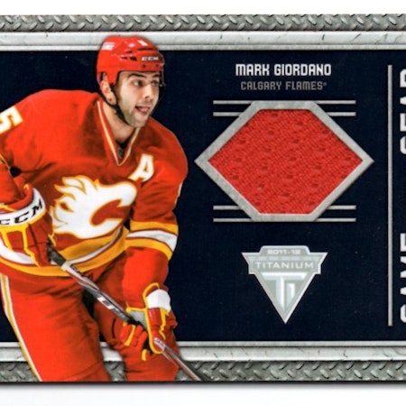 2011-12 Panini Titanium Game Worn Gear #51 Mark Giordano (30-X93-FLAMES)