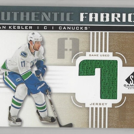 2011-12 SP Game Used Authentic Fabrics Gold #AFRK2 Ryan Kesler 7 C (40-122x1-CANUCKS)