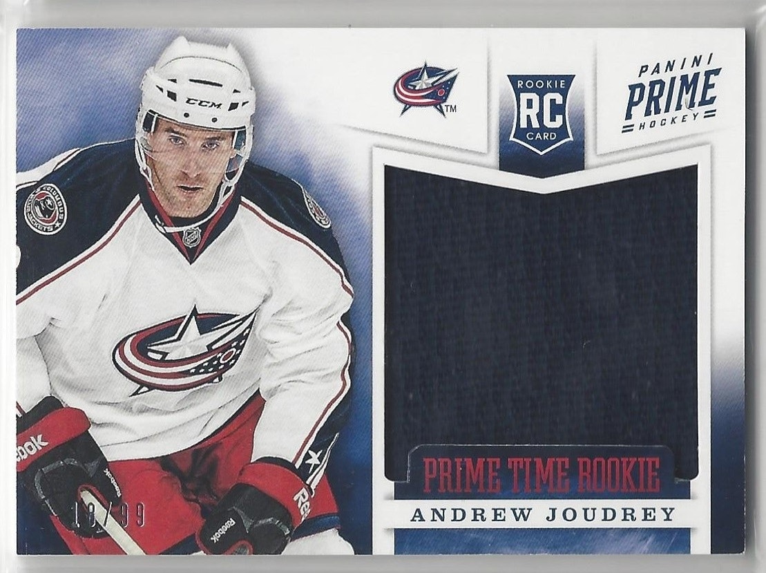 2012-13 Panini Prime Prime Time Rookies Jerseys #35 Andrew Joudrey (30-X88-BLUEJACKETS)