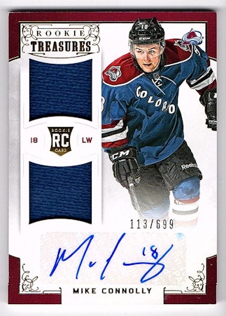 2012-13 Panini Rookie Anthology #112 Mike Connolly JSY AU RC (40-X98-AVALANCHE)
