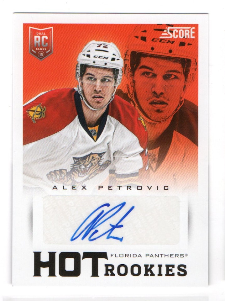 2013-14 Score Hot Rookie Signatures #740 Alex Petrovic (30-X50-NHLPANTHERS)