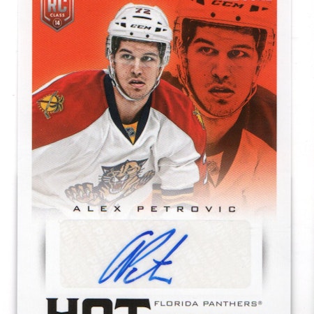 2013-14 Score Hot Rookie Signatures #740 Alex Petrovic (30-X50-NHLPANTHERS)