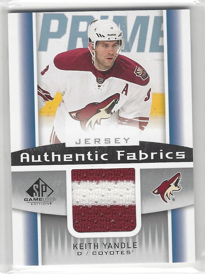 2013-14 SP Game Used Authentic Fabrics #AFKY Keith Yandle (30-17x6-COYOTES)