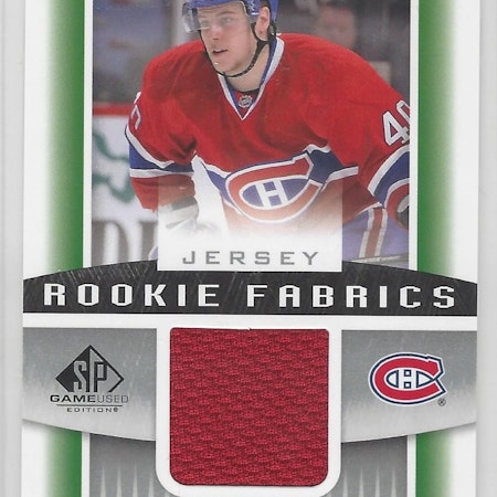 2013-14 SP Game Used Rookie Fabrics #RFNB Nathan Beaulieu B (30-18x8-CANADIENS)