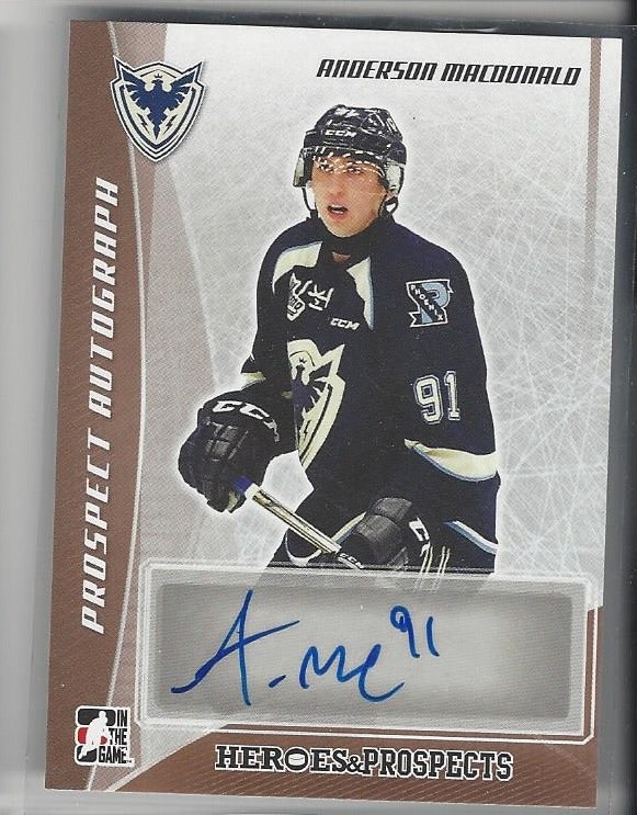 2016-17 ITG Heroes and Prospects Prospect Autographs #PAAMD Anderson MacDonald (30-X119-OTHERS)