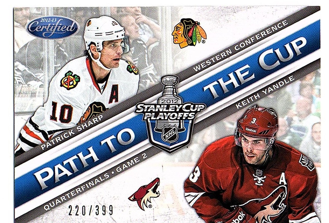 2012-13 Certified Path to the Cup Quarter Finals #12 Keith Yandle Patrick Sharp (20-279x5-BLACK HAWKS+COYOTES)