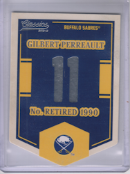 2012-13 Classics Signatures Banner Numbers #19 Gilbert Perreault (20-X14-SABRES)