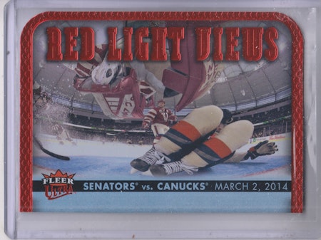 2014-15 Ultra Red Light Views #RLV4 Ottawa Senators vs. Vancouver Canucks (20-X53-SENATORS+CANUCKS)