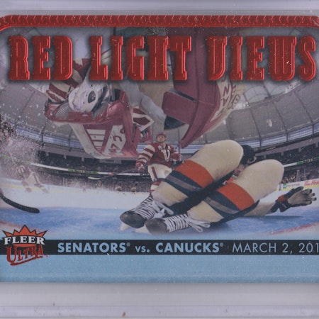 2014-15 Ultra Red Light Views #RLV4 Ottawa Senators vs. Vancouver Canucks (20-X53-SENATORS+CANUCKS)
