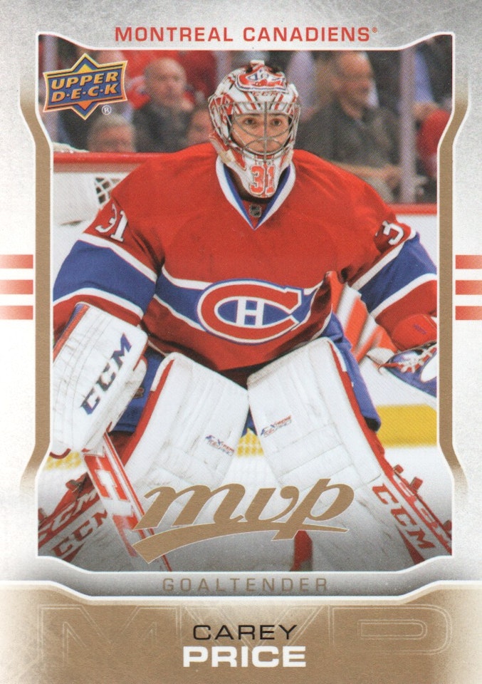 2014-15 Upper Deck MVP #247 Carey Price SP (20-X2-CANADIENS)