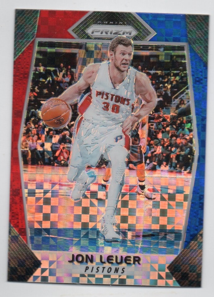 2017-18 Panini Prizm Prizms Red White and Blue #178 Jon Leuer (12-X287-NBAPISTONS)