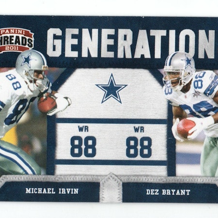 2011 Panini Threads Generations #6 Michael Irvin Dez Bryant (10-X290-NFLCOWBOYS)