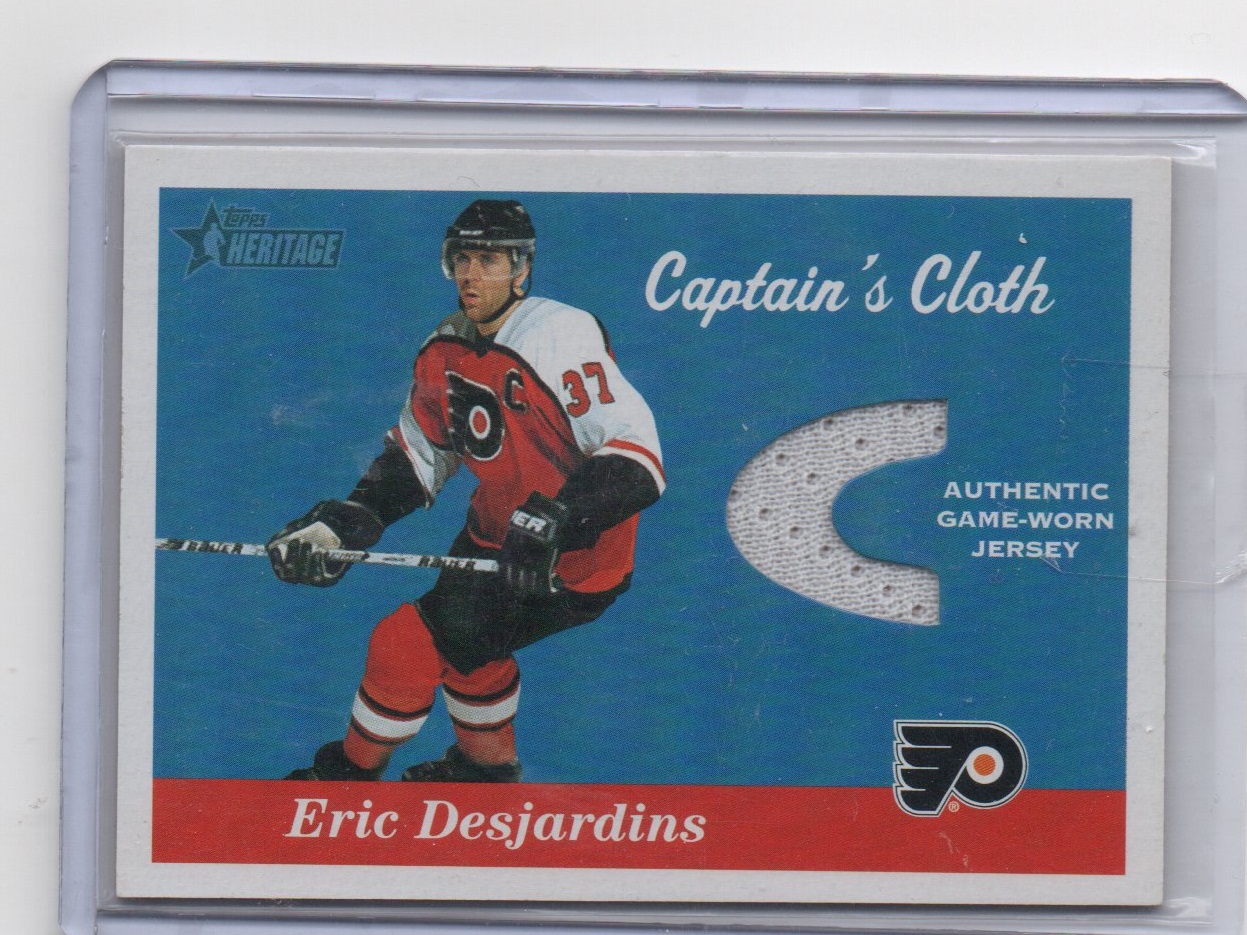 2001-02 Topps Heritage Captain's Cloth #CCED Eric Desjardins (60-X131-FLYERS)