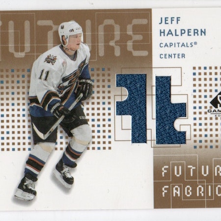 2002-03 SP Game Used Future Fabrics Gold #FFJH Jeff Halpern (60-X145-CAPITALS)