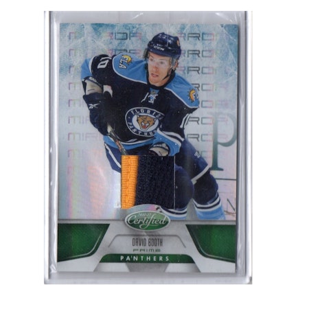 2011-12 Certified Mirror Emerald Materials Prime #142 David Booth (150-X84-NHLPANTHERS)​