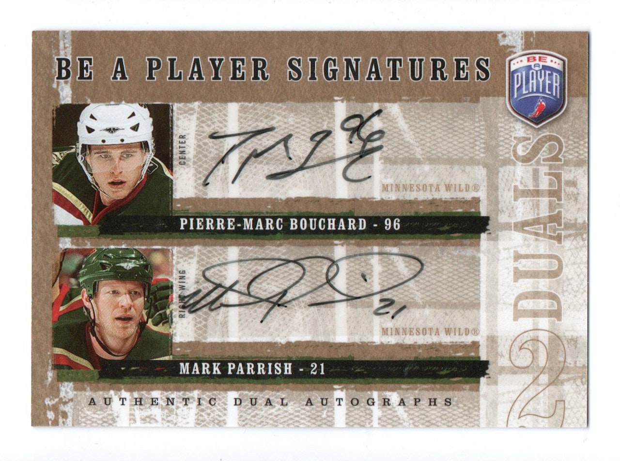 2006-07 Be A Player Signatures Duals #DBP Mark Parrish Pierre-Marc Bouchard (60-X71-NHLWILD)