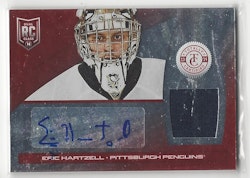 2013-14 Totally Certified Rookie Autograph Jerseys Platinum Red #180 Eric Hartzell (60-X97-PENGUINS)